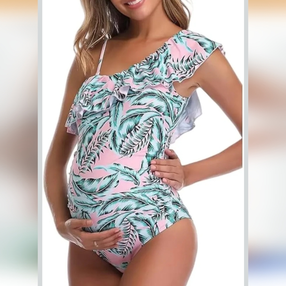 #112- Swimsuit Maternity Swimsuit One-Piece Swimsuit